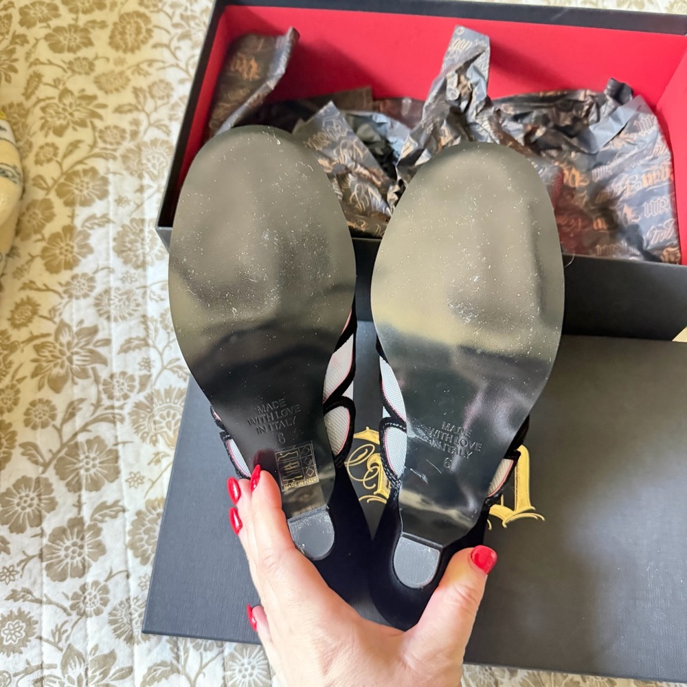 Kat von d Von D shoes spiderweb kitten heels - Picture 3 of 5